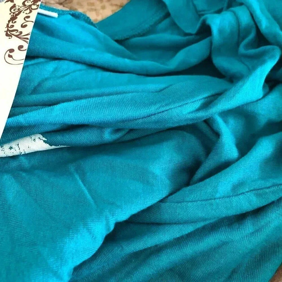 Southern Stitch "Herd Dat" Cow T-Shirt Turquoise  Size L - Picture 4 of 4